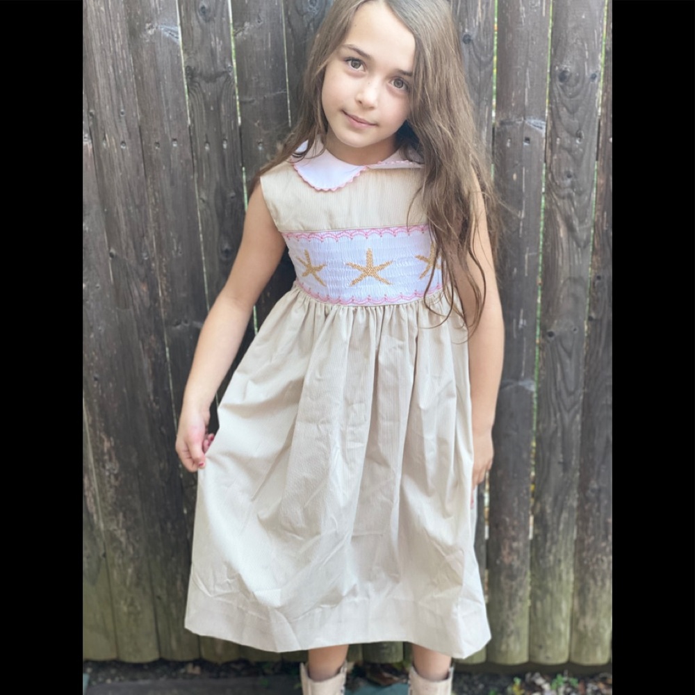 little‎ follies smocked seer sucker dress size 6